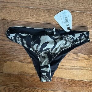 PrAna Black and Cream Bikini Bottom
